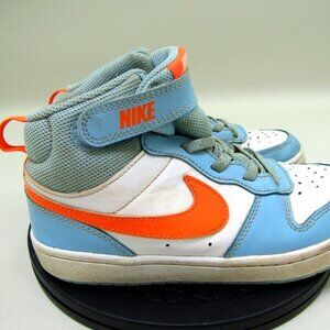 Nike Basketball Shoes Youth 2.5Y Blue & Orange Swoosh Logo HF4792-407 Activewear